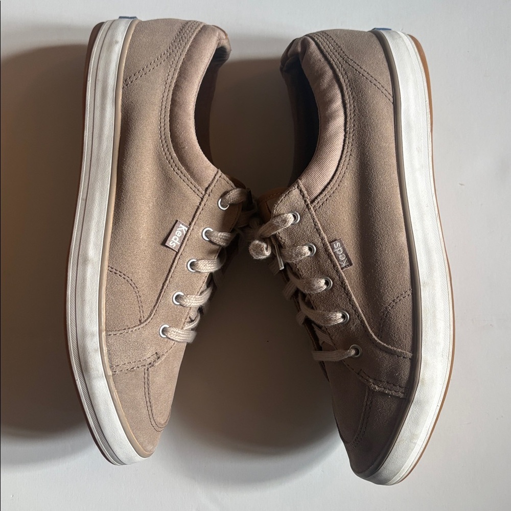 Keds Women’s Taupe Suede Low-Top Sneakers Shoes Size 9 - Picture 7 of 11